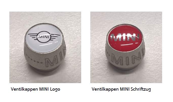 MINI Ventilkappen Satz MINI Logo oder MINI Schriftzug alle Modelle