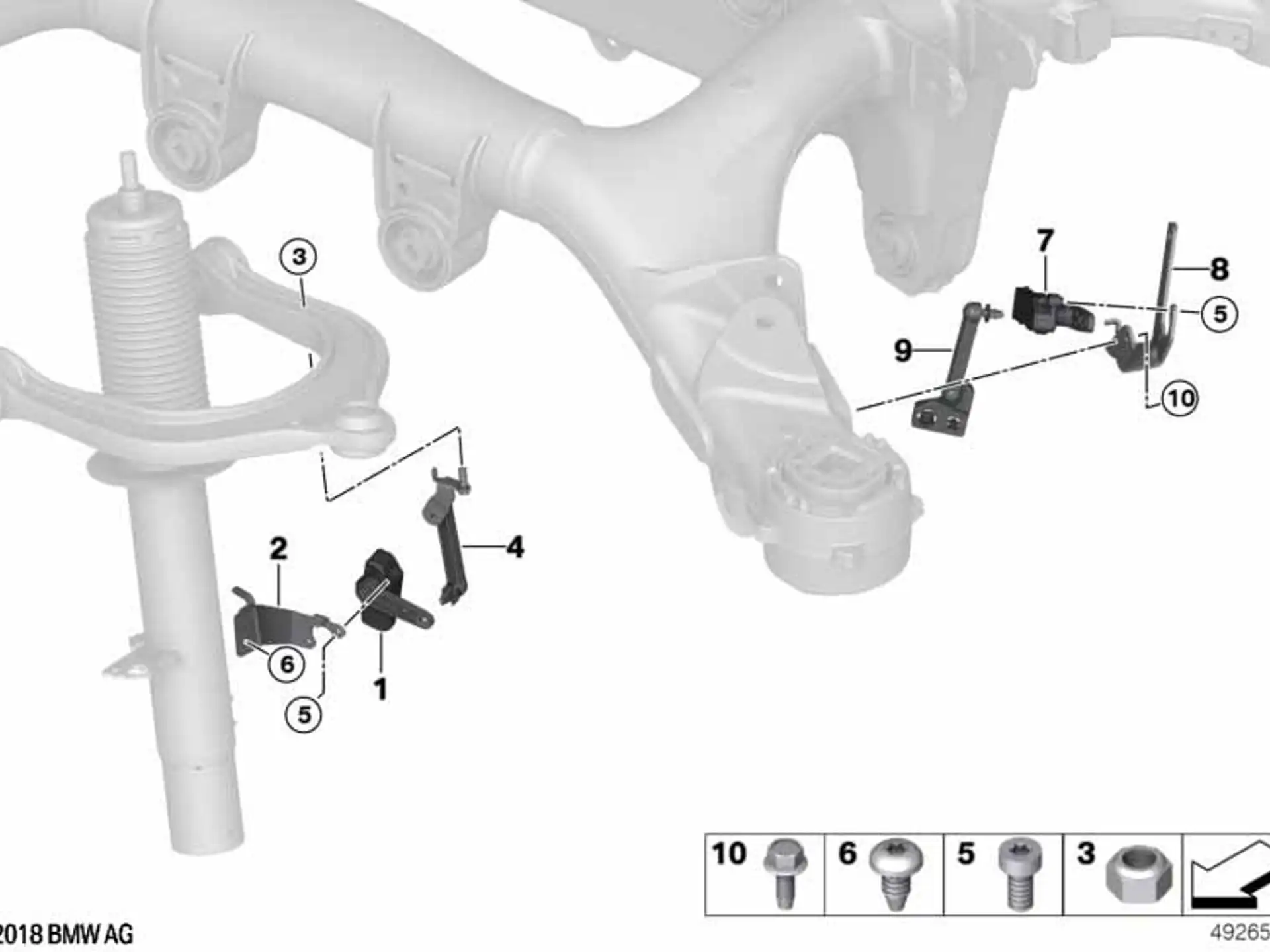BMW Anlenkstange hinten links X5 G05 X5M F95 X6 G06 X6M F96 X7 G07 XM G09
