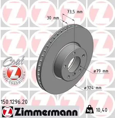ZIMMERMANN Bremsscheibe 4250238718505
