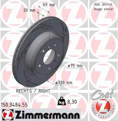 ZIMMERMANN Bremsscheibe 4250238777786