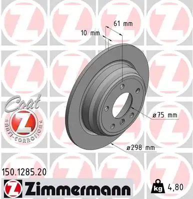 ZIMMERMANN Bremsscheibe 4250238718406