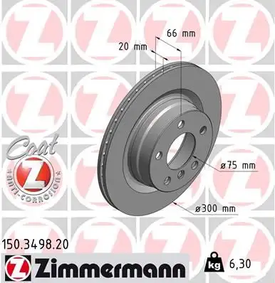 ZIMMERMANN Bremsscheibe IZIN150349820