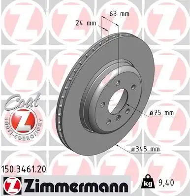 ZIMMERMANN Bremsscheibe IZIN150346120