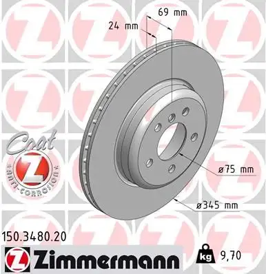 ZIMMERMANN Bremsscheibe IZIN150348020