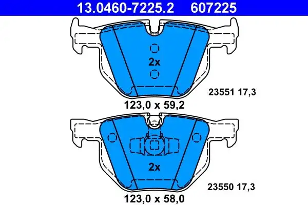 ATE Bremsbelagsatz, Scheibenbremse IATE13046072252