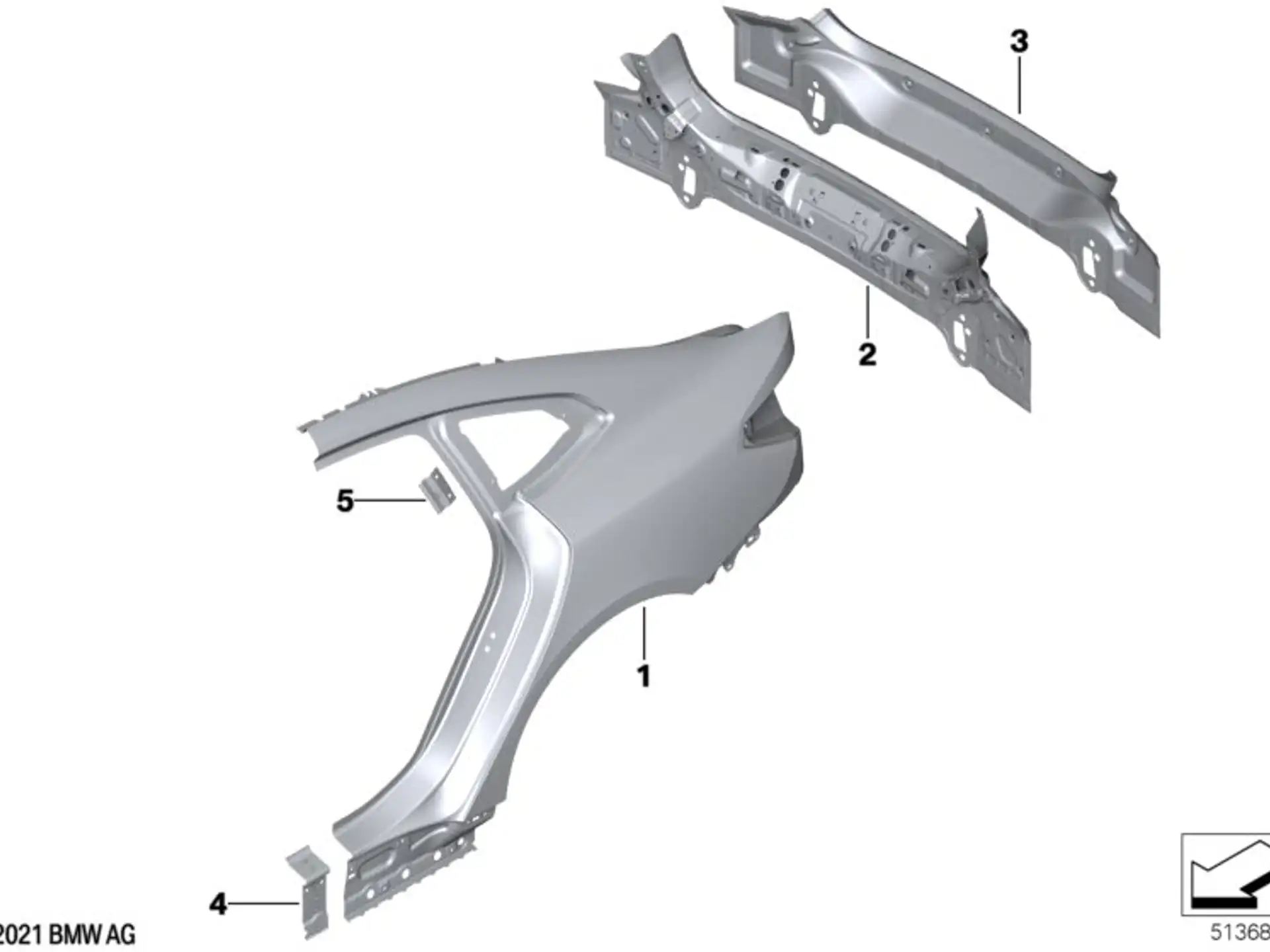BMW Seitenwand hinten rechts 4er i4 G26