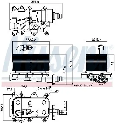 NISSENS Ölkühler, Automatikgetriebe 5707286360907