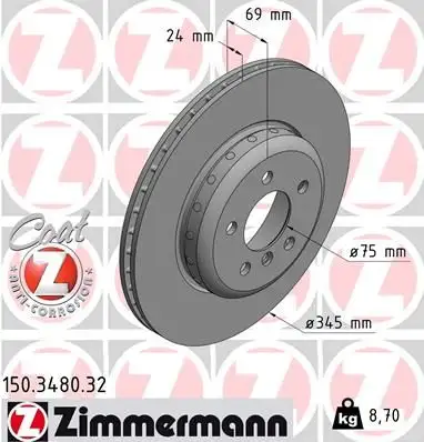 ZIMMERMANN Bremsscheibe IZIN150348032