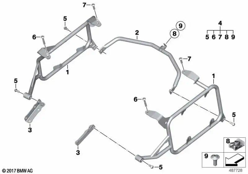 BMW Befestigungssatz Kofferhalter K81 K82