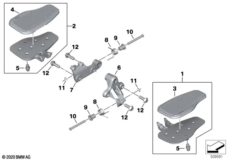 BMW Motorrad Halter Trittbrett rechts K34 K35