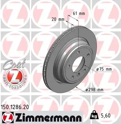 ZIMMERMANN Bremsscheibe 4250238718413