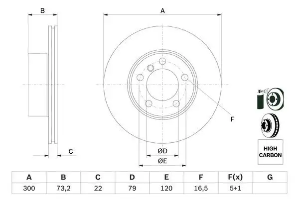BOSCH Bremsscheibe IBOH0986479A18