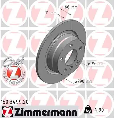 ZIMMERMANN Bremsscheibe IZIN150349920