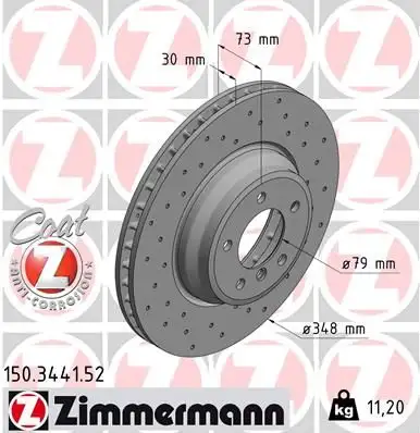 ZIMMERMANN Bremsscheibe IZIN150344152