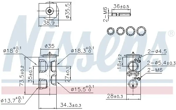 NISSENS Expansionsventil, Klimaanlage 5707286507623