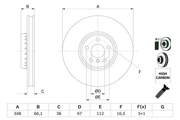 BOSCH Bremsscheibe IBOH0986479F59