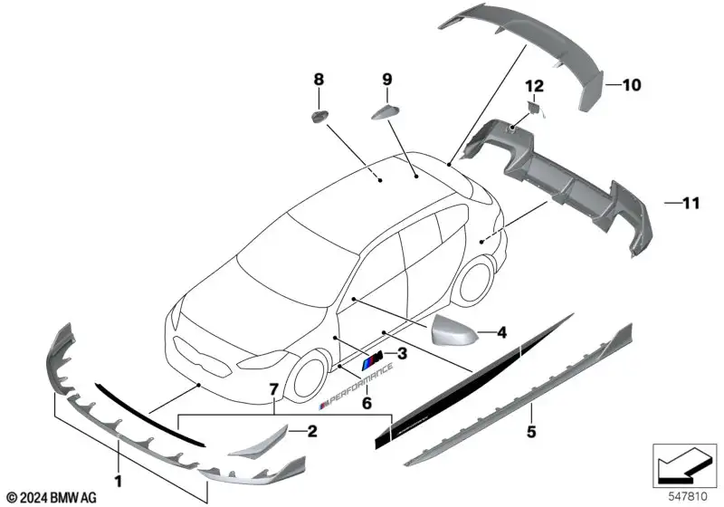 BMW Abdeckung Abschleppöse Carbon 51115B4F856