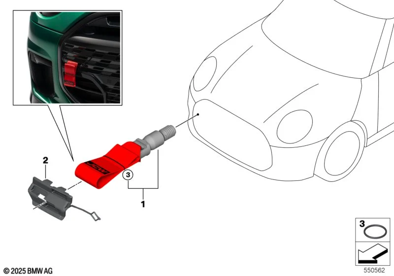 BMW Klappe Abschleppöse F65 F66 F67