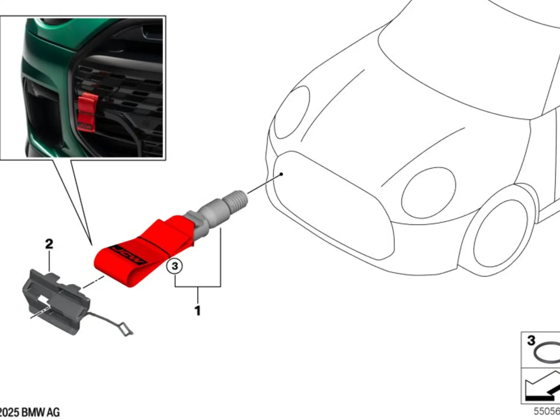 BMW Klappe Abschleppöse F65 F66 F67