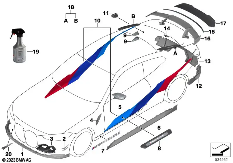 BMW M Performance Abdeckung Abschleppöse Carbon hinten M3 G80 G81