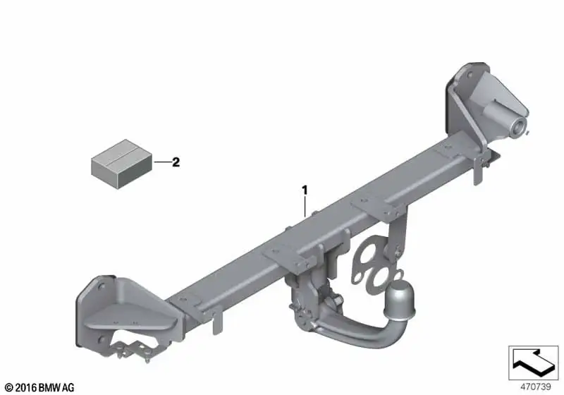 BMW Satz Anhängekupplung abnehmbar 5er G30 G31