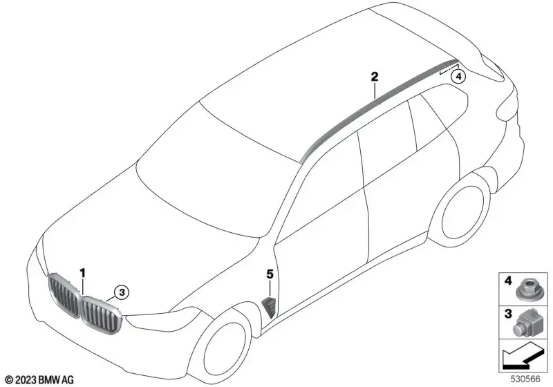 BMW Ziergitter Front X5 G05 LCI