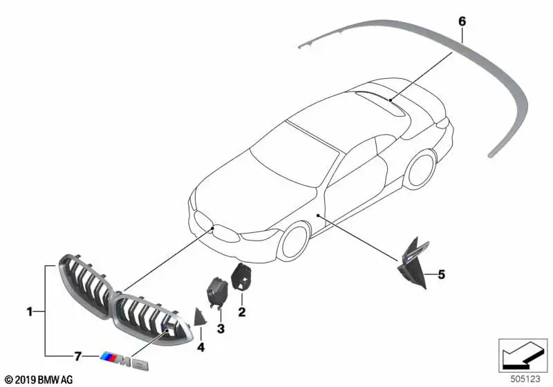 BMW Ziergitter Front M8 F91 F92 F93
