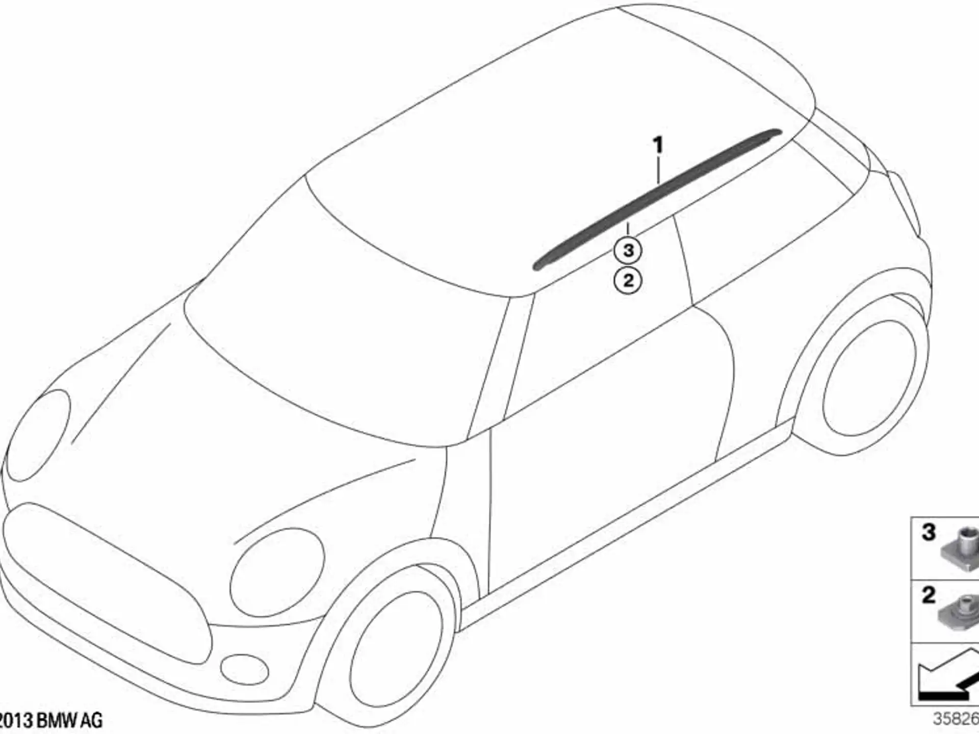 MINI Dachreling rechts F56