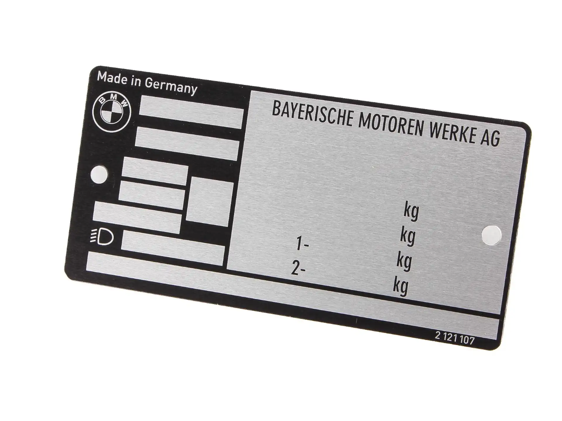 BMW Typenschild E12 E21 E23 E24 E28 E30 E31 E32 E34 E38 51142121107