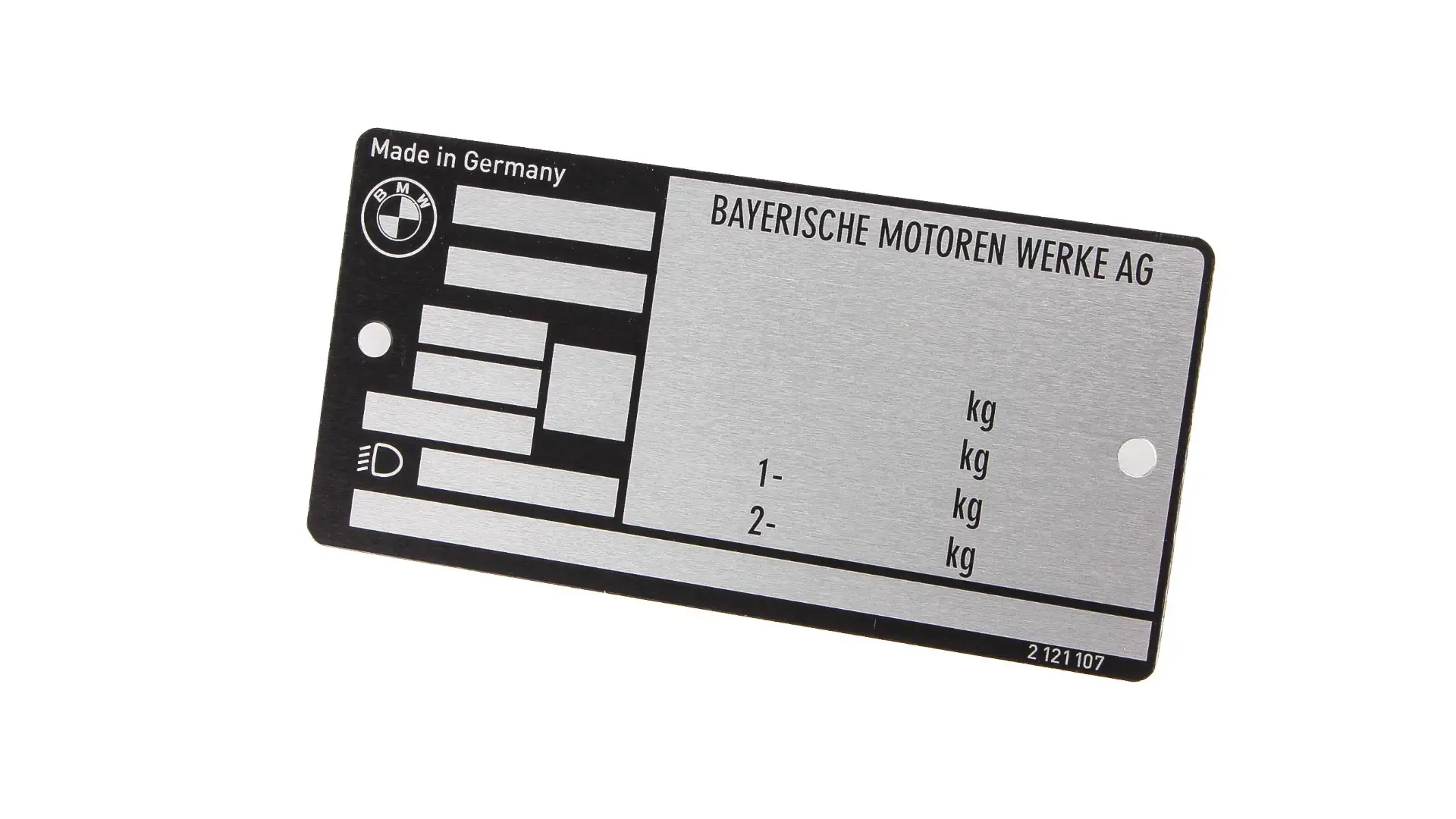 BMW Typenschild E12 E21 E23 E24 E28 E30 E31 E32 E34 E38 511421211