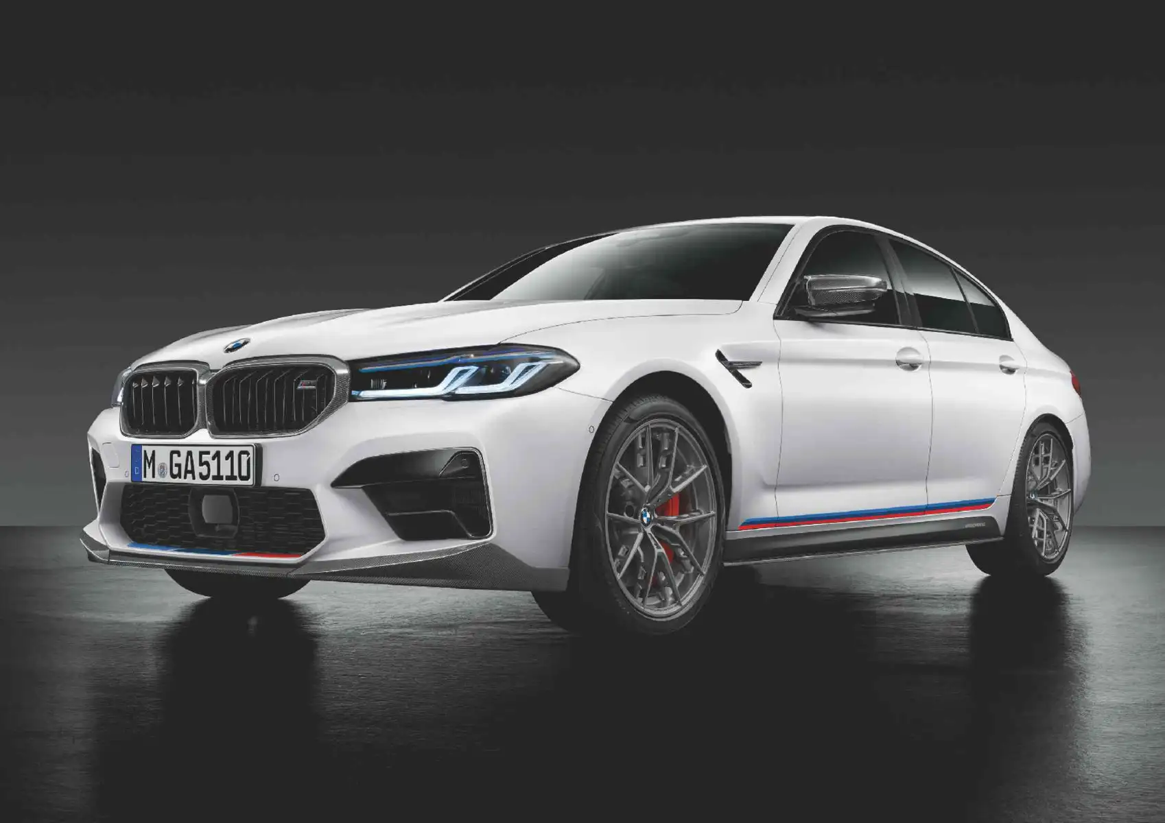 BMW M Performance Frontaufsatz Carbon links M5 F90