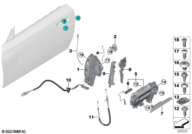 BMW Träger Türaussengriff links 2er G42 4er i4 G26 X1 U11