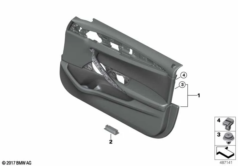 BMW Türverkleidung vorn links 5er G30 G31