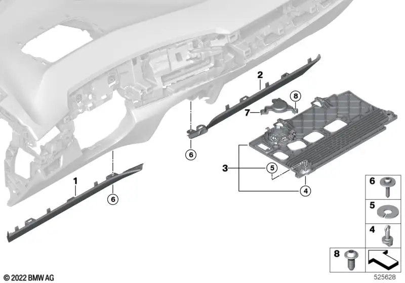 BMW Verkleidung Fussraum Beifahrer 2er U06 X1 U11