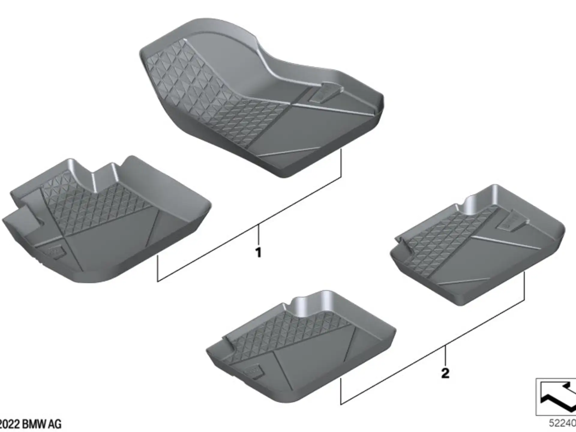 BMW Floor Liner hinten X1 U11