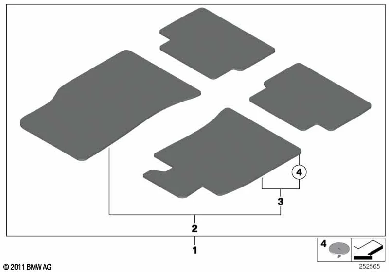 MINI Satz Fussmatten Velours R57