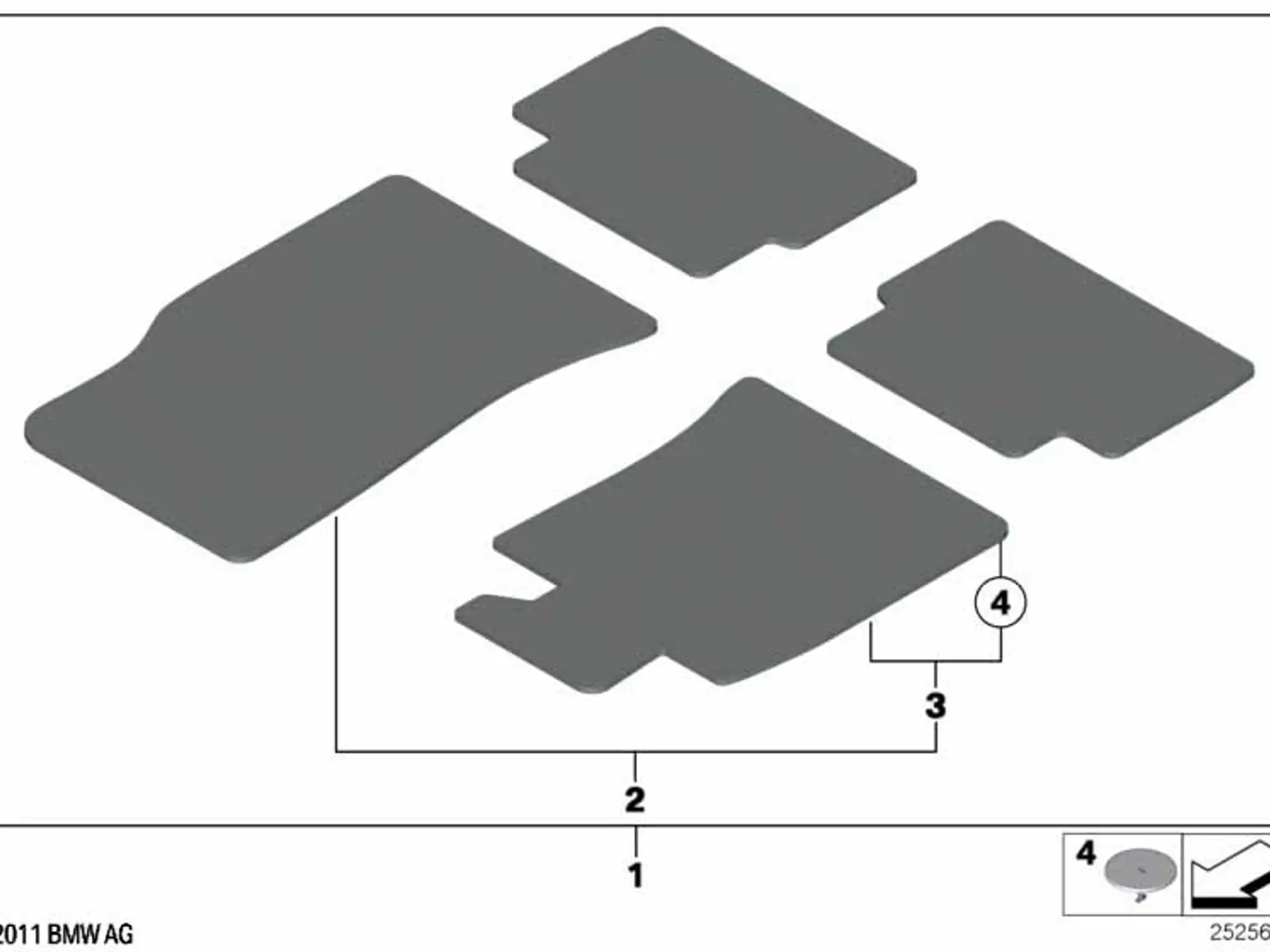 MINI Satz Fussmatten Velours R57
