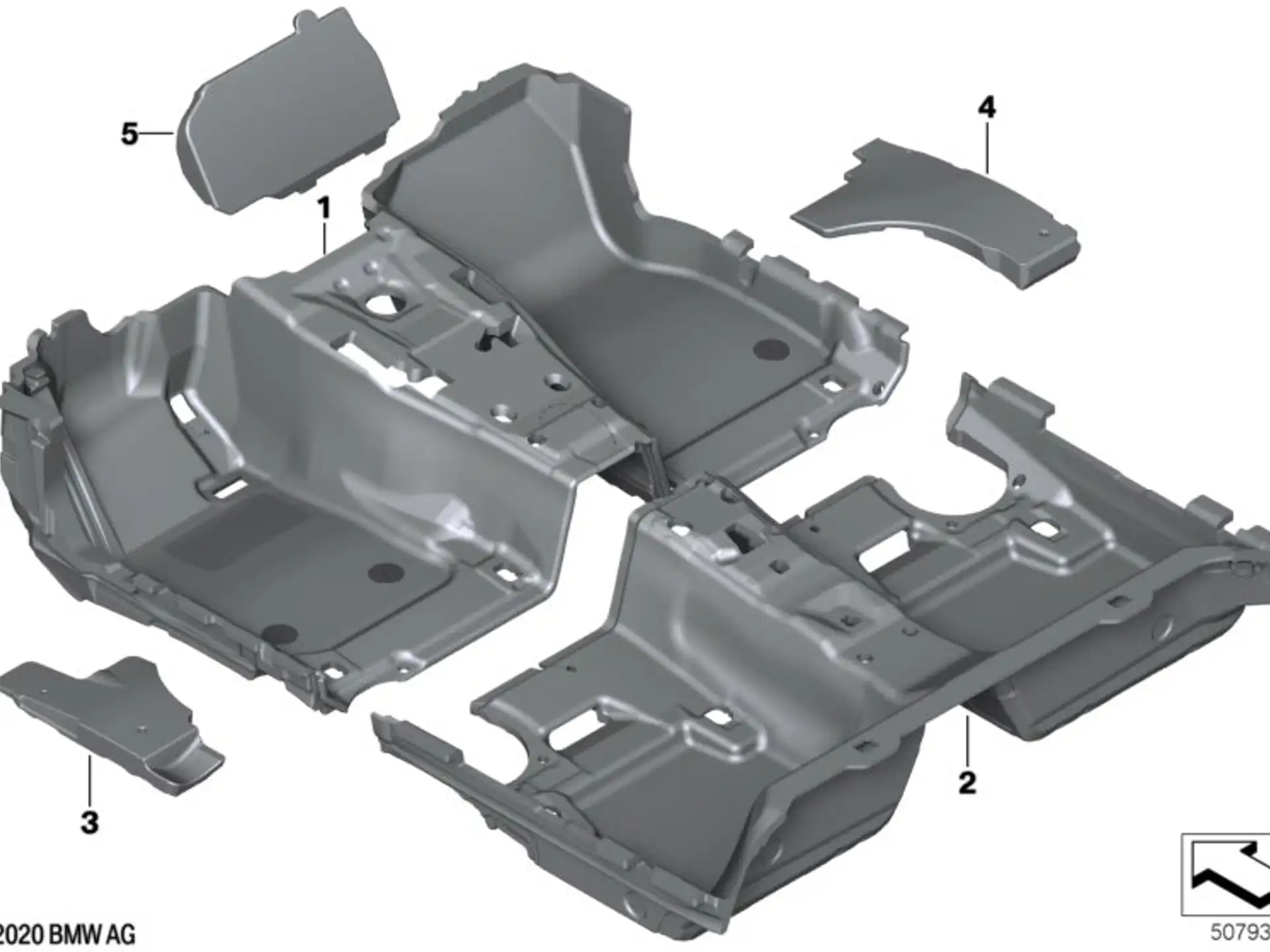 BMW Bodenverkleidung vorn 2er G42