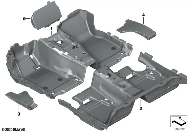 BMW Bodenverkleidung vorn 2er G42