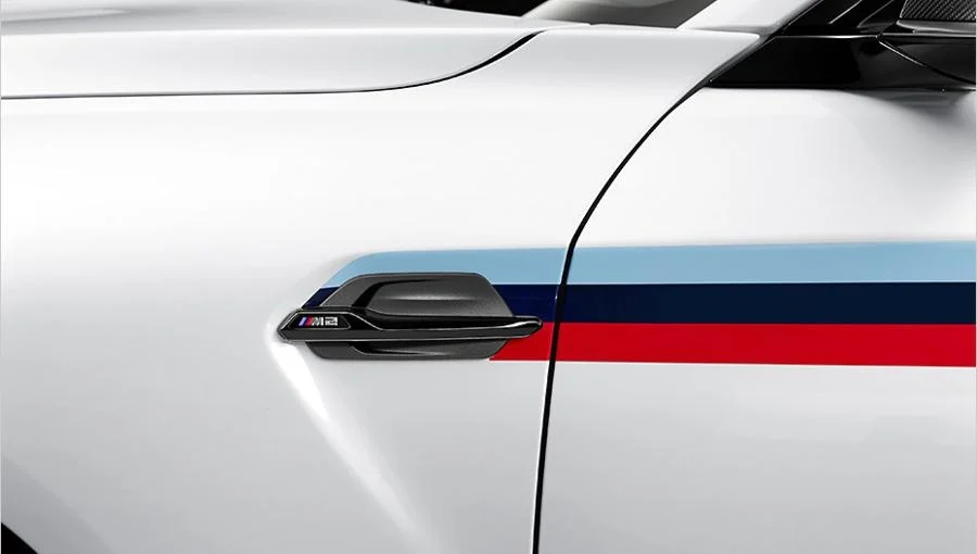 BMW M Performance Zierstäbe Seitenwand hochglanz schwarz Kiemen M2 F87