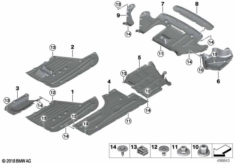 BMW Unterbodenverkleidung hinten links 3er G20 G21 G28 M3 G80 G81 4er G22 G23 G26 M4 G82 G83