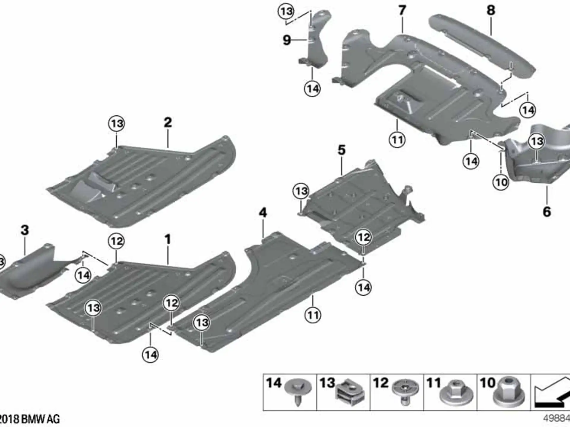 BMW Unterbodenverkleidung hinten links 3er G20 G21 G28 M3 G80 G81 4er G22 G23 G26 M4 G82 G83
