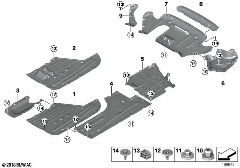 BMW Unterbodenverkleidung hinten links 3er G20 G21 G28 M3 G80 G81