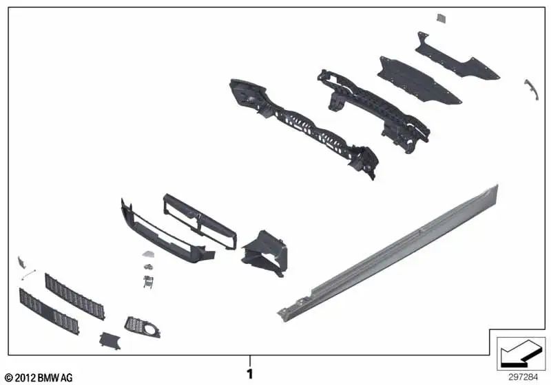 BMW Nachrüstsatz M Aerodynamik Basispaket F10 51952288976 - 5er F
