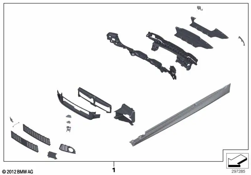 BMW Nachrüstsatz M Aerodynamik Basispaket F11 51952288977 - 5er F