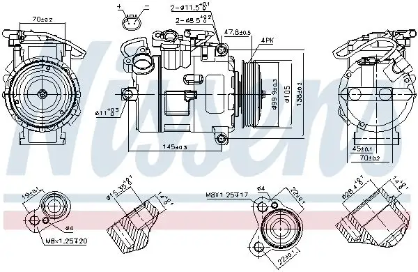 NISSENS Kompressor, Klimaanlage INIS89116