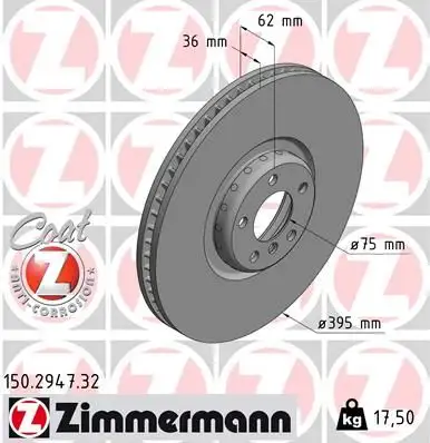 ZIMMERMANN Bremsscheibe 4250238780946
