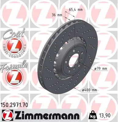 ZIMMERMANN Bremsscheibe 4250238782162