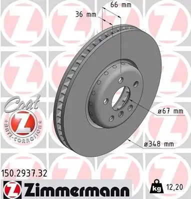 ZIMMERMANN Bremsscheibe IZIN150293732