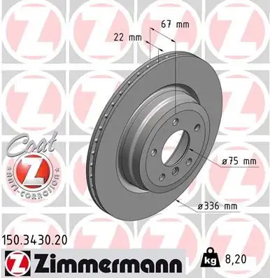 ZIMMERMANN Bremsscheibe IZIN150343020